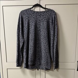 Athleta Charcoal Animal Print Top